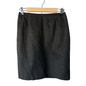 Kors By Michael Kors Charcoal Grey 100% Wool Made In Italy Pencil Skirt Size 6